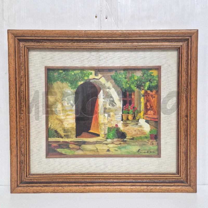 QUADRO OLIO SU TELA PORTA CASA BORGHETTO | Mercatino dell'Usato Cervia 1