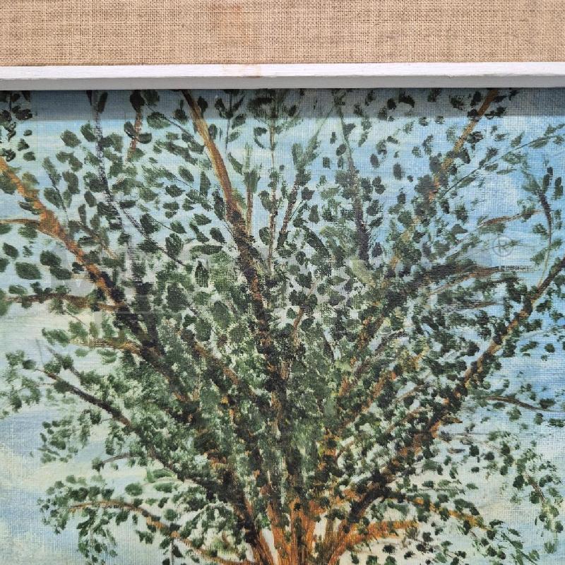 QUADRO OLIO SU TELA PRATERIA CON ALBERO | Mercatino dell'Usato Cervia 2