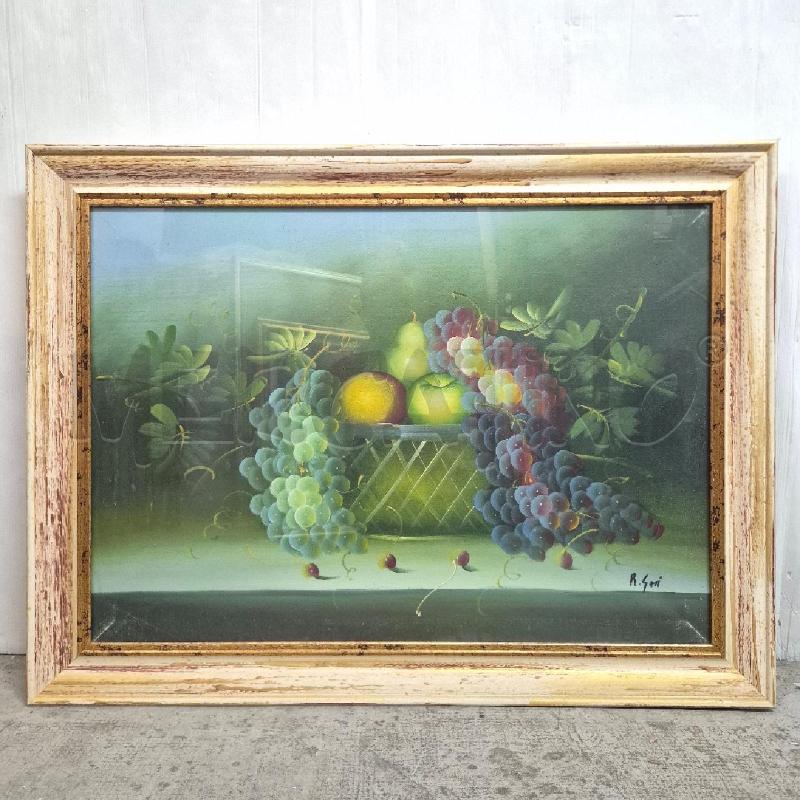 QUADRO OLIO SU TELA R.GATI VASO CON FRUTTA | Mercatino dell'Usato Cervia 1