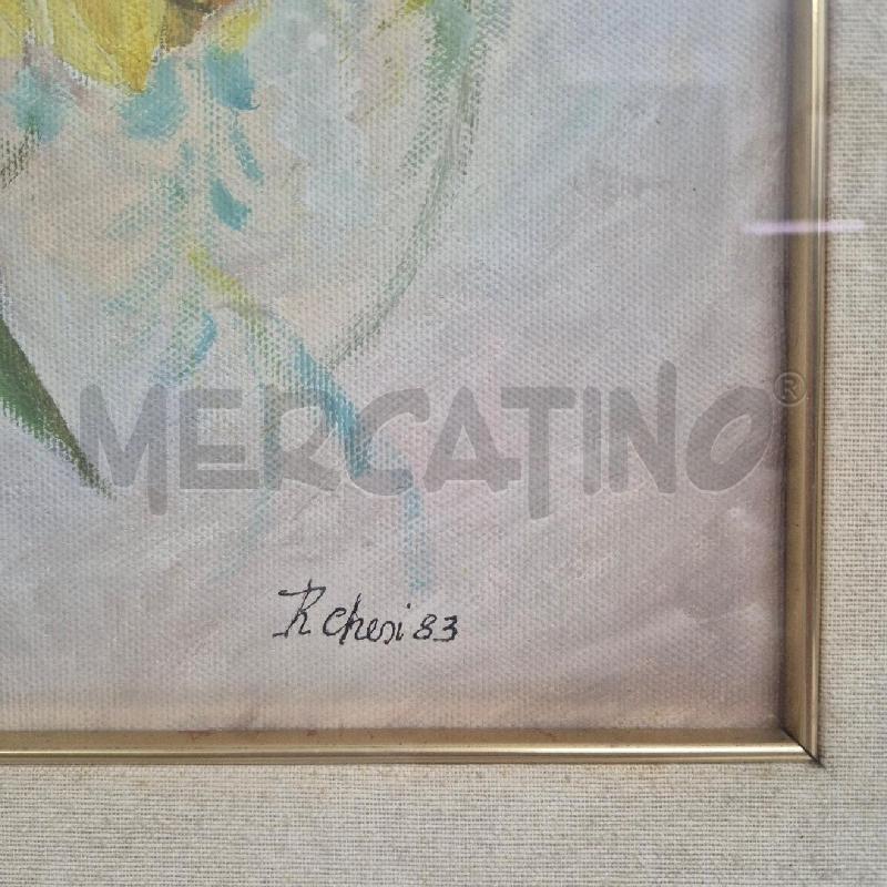 QUADRO OLIO SU TELA R. CHESI MAZZO DI FIORI | Mercatino dell'Usato Cervia 3