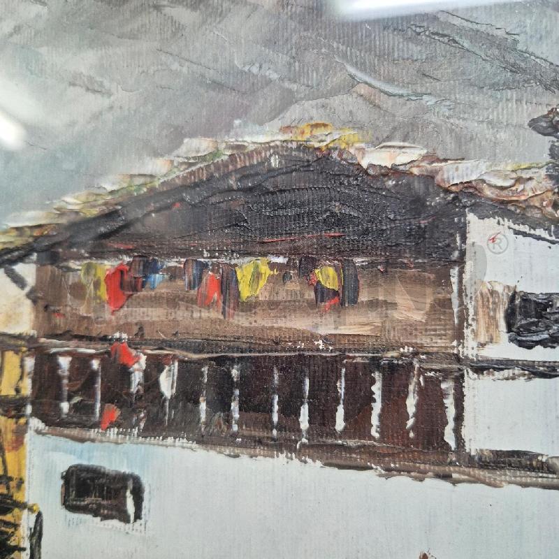 QUADRO OLIO SU TELA RIGHINI CASA IN MONTAGNA | Mercatino dell'Usato Cervia 2