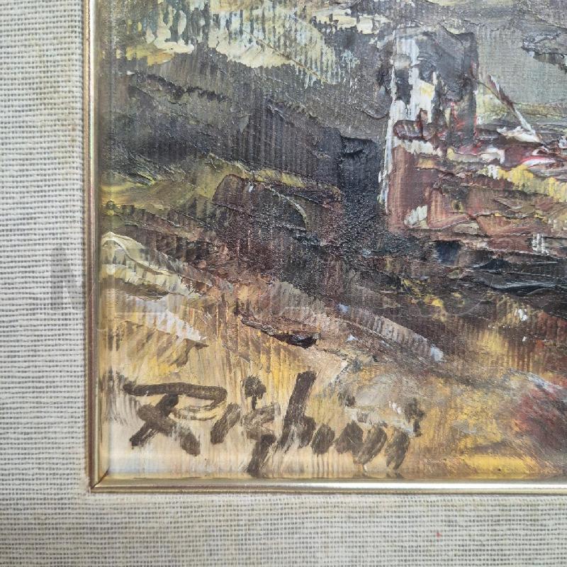 QUADRO OLIO SU TELA RIGHINI CASA IN MONTAGNA | Mercatino dell'Usato Cervia 4