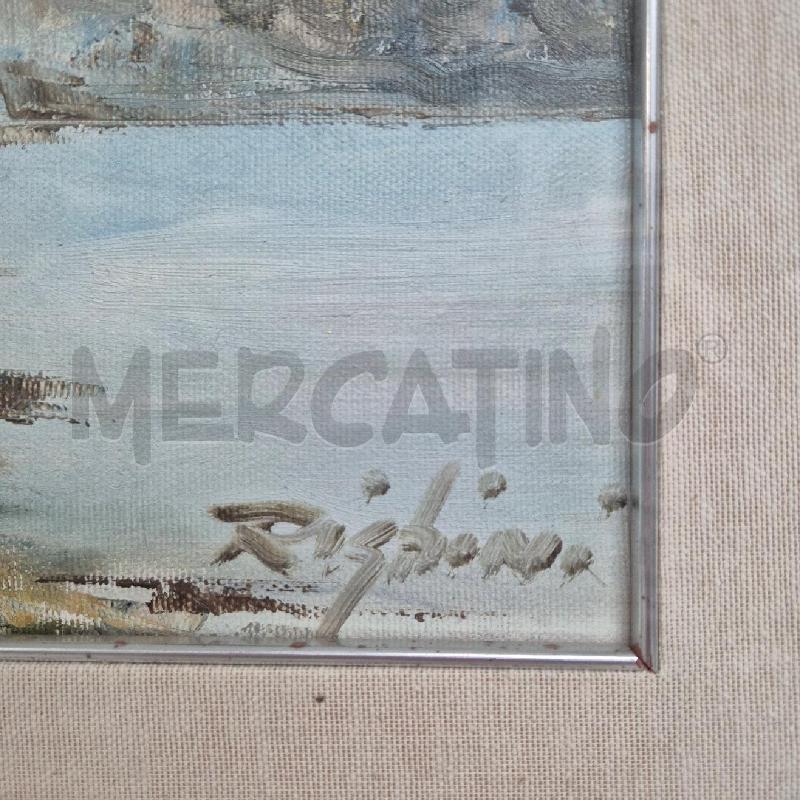QUADRO OLIO SU TELA RIGHINI PAESAGGIO DI MONTAGNA | Mercatino dell'Usato Cervia 4