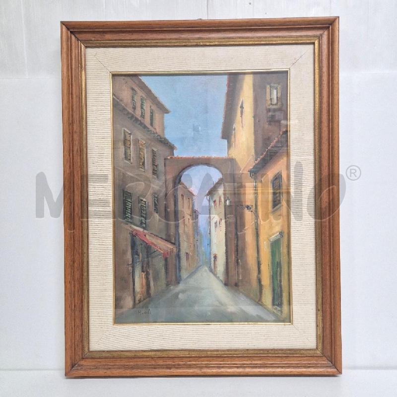 QUADRO OLIO SU TELA ROVELLI ARCO DI CITTÀ | Mercatino dell'Usato Cervia 1