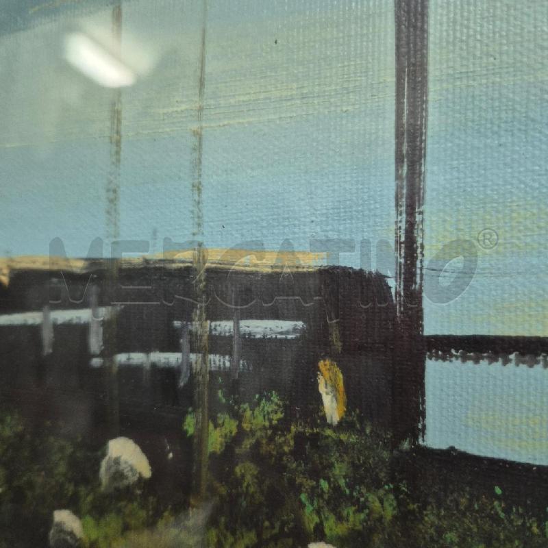 QUADRO OLIO SU TELA STRADA LUNGOMARE E BORGHETTO | Mercatino dell'Usato Cervia 2