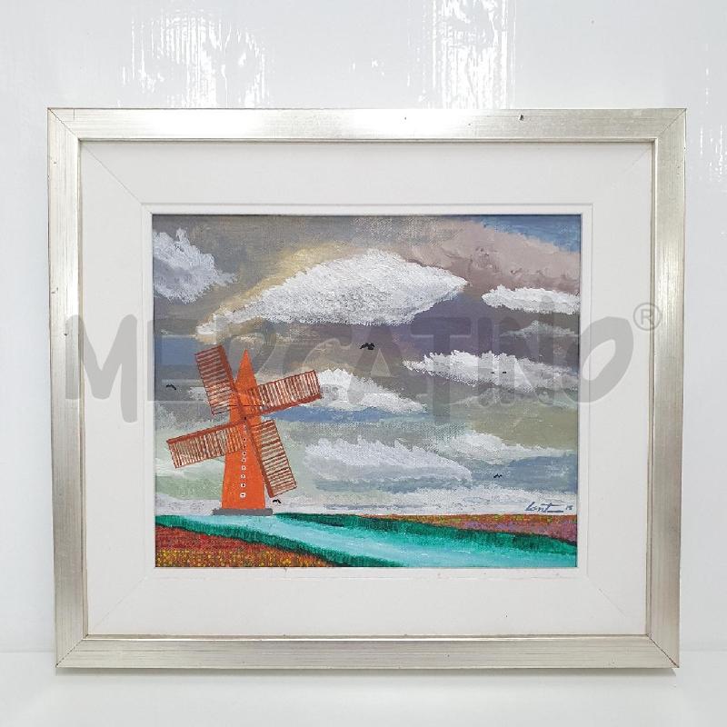QUADRO OLIO SU TELA UN CIELO D'OLANDA  | Mercatino dell'Usato Cervia 1