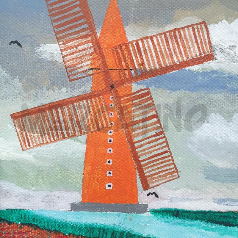 QUADRO OLIO SU TELA UN CIELO D'OLANDA  | Mercatino dell'Usato Cervia 2