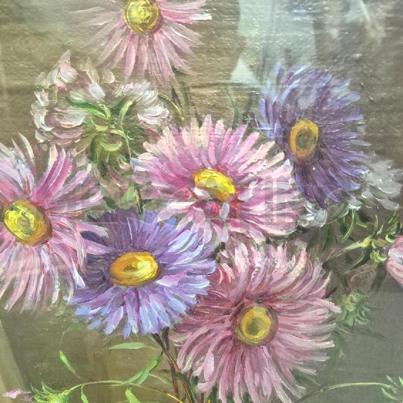QUADRO OLIO SU TELA VASO DI FIORI | Mercatino dell'Usato Cervia 2