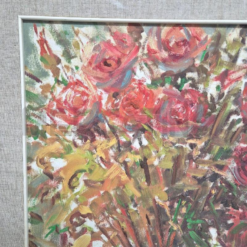 QUADRO OLIO SU TELA VASO FIORI | Mercatino dell'Usato Cervia 2