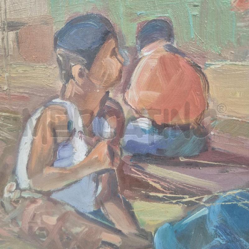 QUADRO OLIO SU TELA VITA IN CITTÀ  | Mercatino dell'Usato Cervia 2