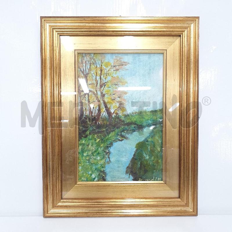 QUADRO OLIO SU TELA ZUCCARDI FIUME  | Mercatino dell'Usato Cervia 1