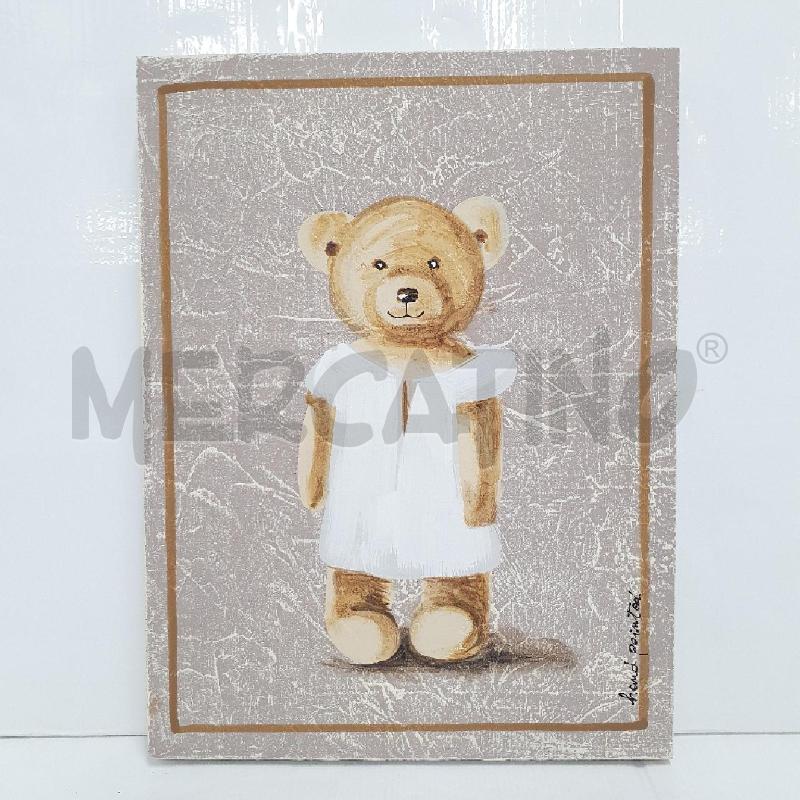 QUADRO ORSETTO ABITO BIANCO | Mercatino dell'Usato Cervia 1