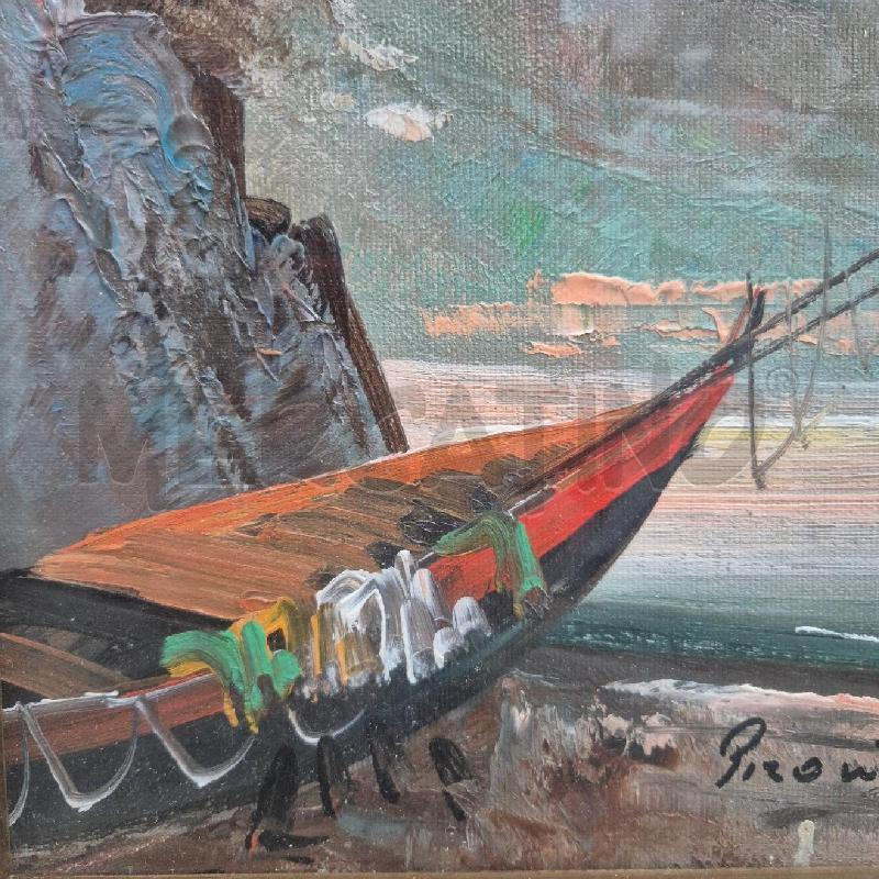 QUADRO PAESAGGIO LAGO+BARCA | Mercatino dell'Usato Cervia 2