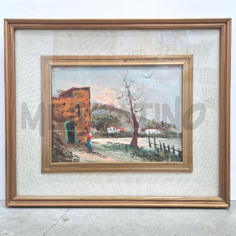 QUADRO PAESAGGIO LAGO+CASA | Mercatino dell'Usato Cervia 1