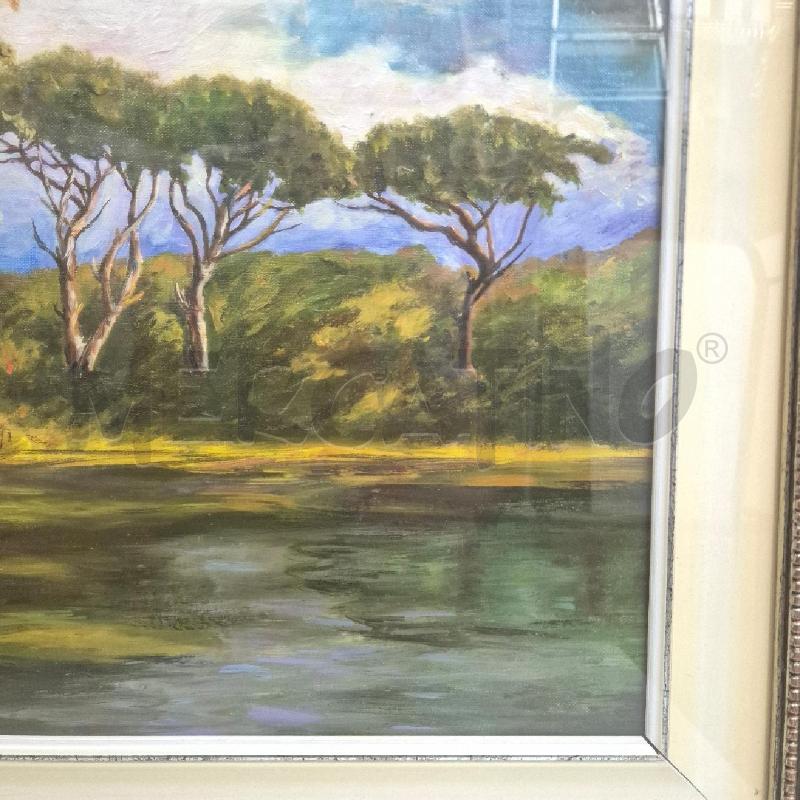 QUADRO PINI CON ACQUA CORNICE ARGENTATA | Mercatino dell'Usato Cervia 3