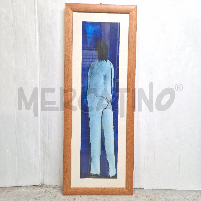 QUADRO RETTANGOLARE PERSONA DI SPALLE BLU AZZURRO | Mercatino dell'Usato Cervia 1