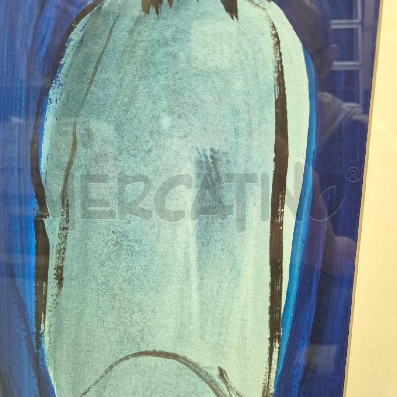 QUADRO RETTANGOLARE PERSONA DI SPALLE BLU AZZURRO | Mercatino dell'Usato Cervia 2