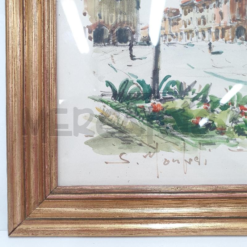 QUADRO SERGIO MANFREDI CATTEDRALE CARPI ACQUERTELLO | Mercatino dell'Usato Cervia 3