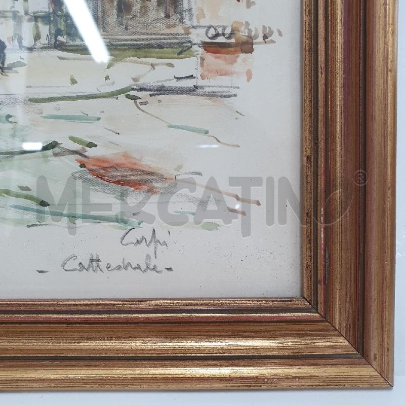QUADRO SERGIO MANFREDI CATTEDRALE CARPI ACQUERTELLO | Mercatino dell'Usato Cervia 4