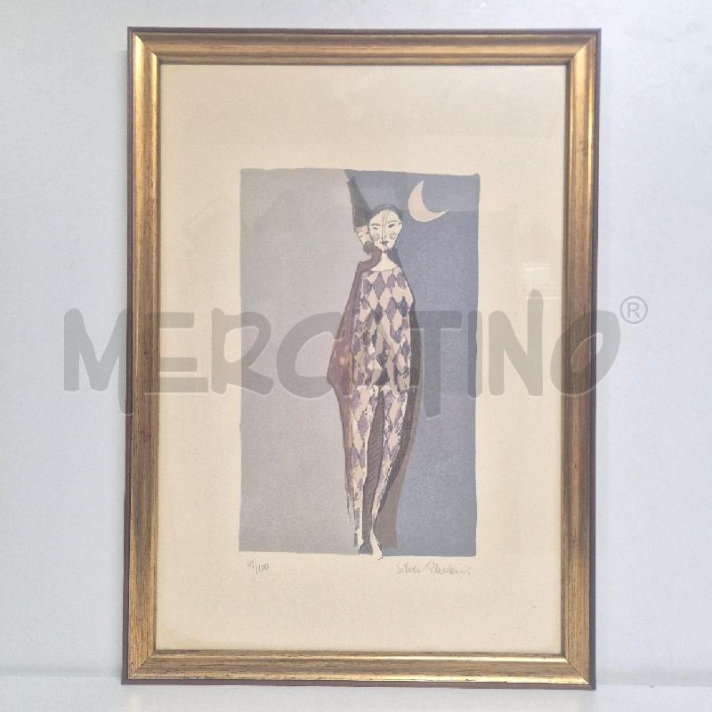 QUADRO SERIGRAFIA NUMERATA SILVER PLACHESI COPPIA SOTTO LA LUNA | Mercatino dell'Usato Cervia 1