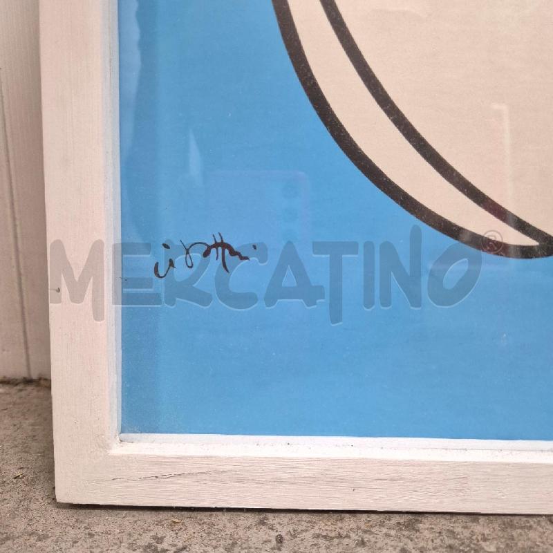 QUADRO STAMPA SERIGRAFATA MADONNA CON BAMBINO SFONDO AZZURRO | Mercatino dell'Usato Cervia 3