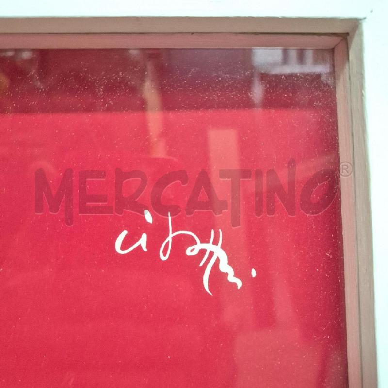 QUADRO STAMPA SERIGRAFATA UOMO SEDUTO SFONDO ROSSO | Mercatino dell'Usato Cervia 3
