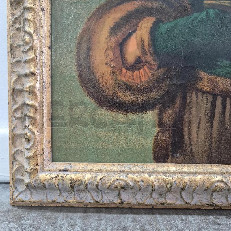 QUADRO STAMPA SU FAESITE DONNA VESTITO VERDE | Mercatino dell'Usato Cervia 4
