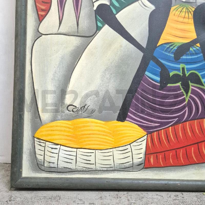 QUADRO STAMPA SU TELA ASTRATTO PERSONAGGI FRUTTA | Mercatino dell'Usato Cervia 4