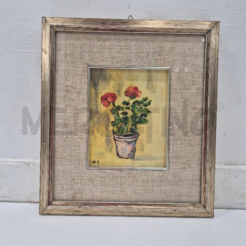 QUADRO VASO FIORI SFONDO GIALLO  | Mercatino dell'Usato Cervia 1