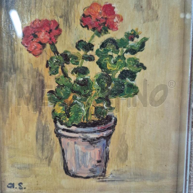 QUADRO VASO FIORI SFONDO GIALLO  | Mercatino dell'Usato Cervia 2