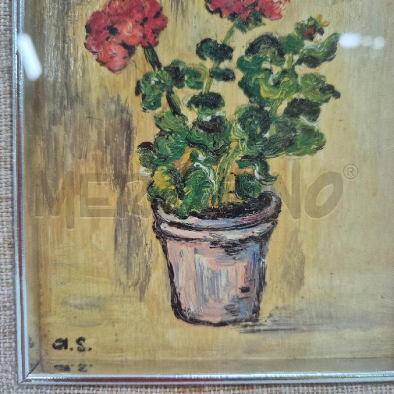 QUADRO VASO FIORI SFONDO GIALLO  | Mercatino dell'Usato Cervia 3