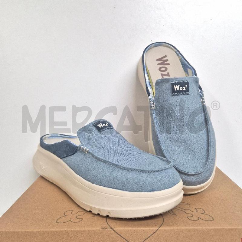 SABOT AZZURRE  BIANCHE WOZ | Mercatino dell'Usato Cervia 1