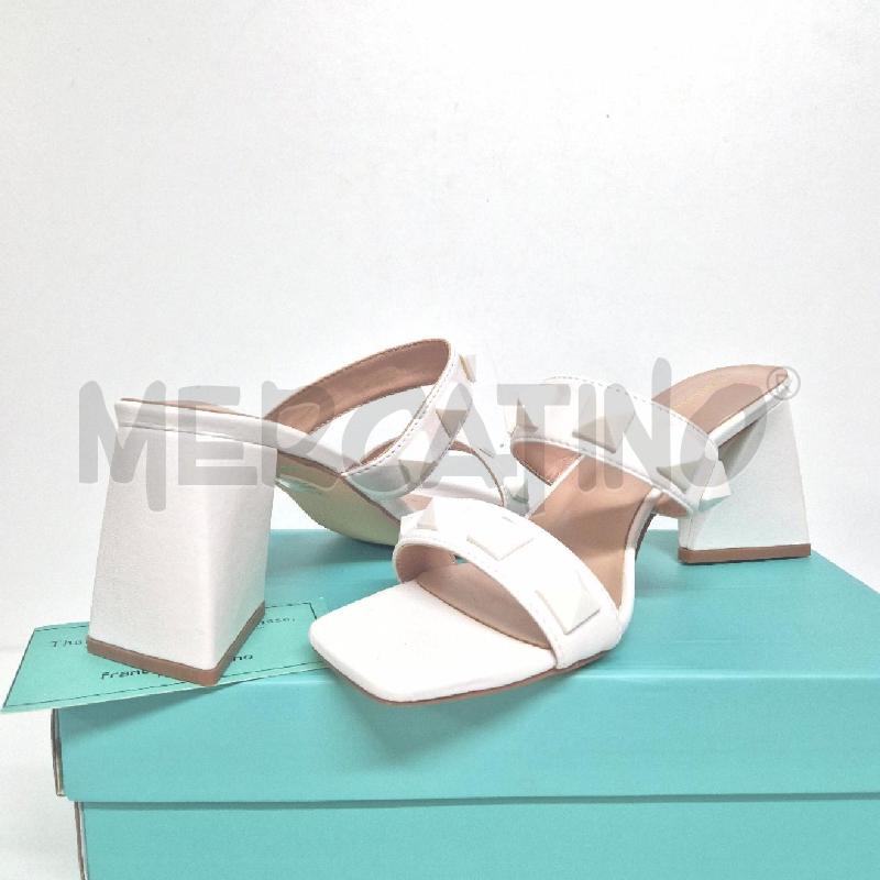 SANDALI DONNA BIANCHI +BORCHIE F. MILANO  | Mercatino dell'Usato Cervia 4