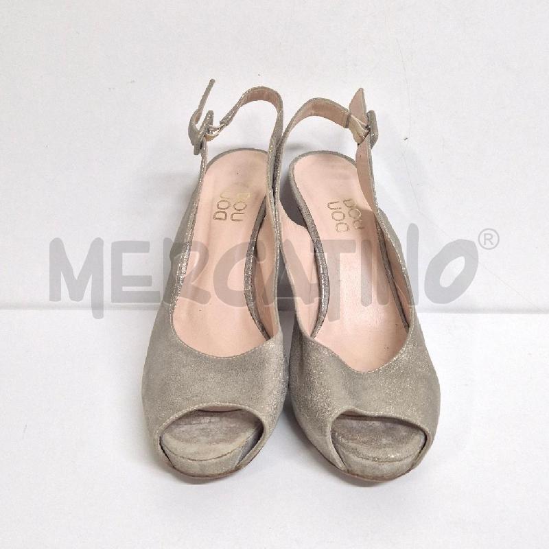 SANDALI DONNA DOUDOU BEIGE LUREX  | Mercatino dell'Usato Cervia 2
