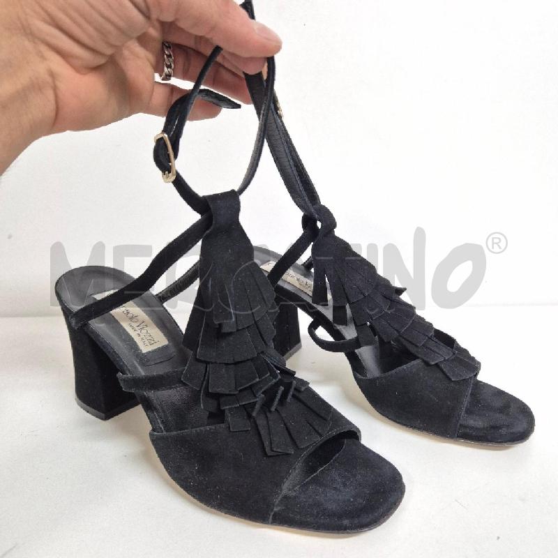 SANDALI DONNA GIAMPAOLO VIOZZI SCAMOSCIATI NERI | Mercatino dell'Usato Cervia 1