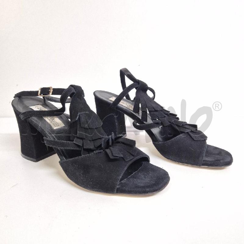 SANDALI DONNA GIAMPAOLO VIOZZI SCAMOSCIATI NERI | Mercatino dell'Usato Cervia 3