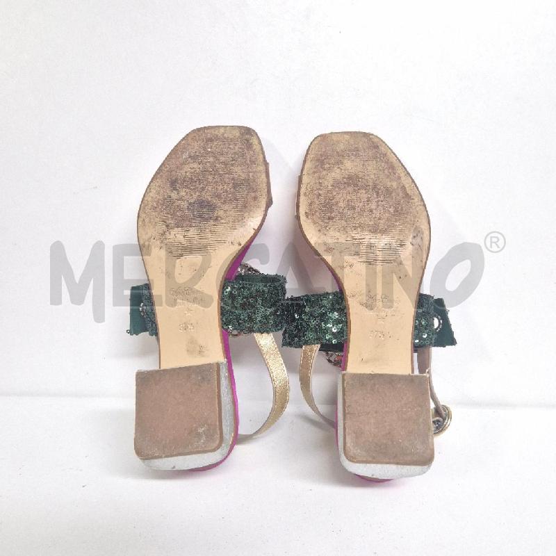 SANDALI DONNA GIANCARLO PAOLI MULTICOLOR FIBBIA PAILLETTES VERDI | Mercatino dell'Usato Cervia 5