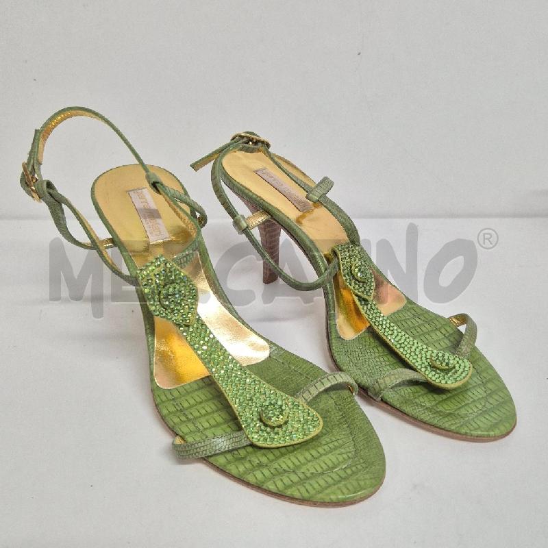 SANDALI DONNA GIANNA MELIANI VERDI STRASS | Mercatino dell'Usato Cervia 2