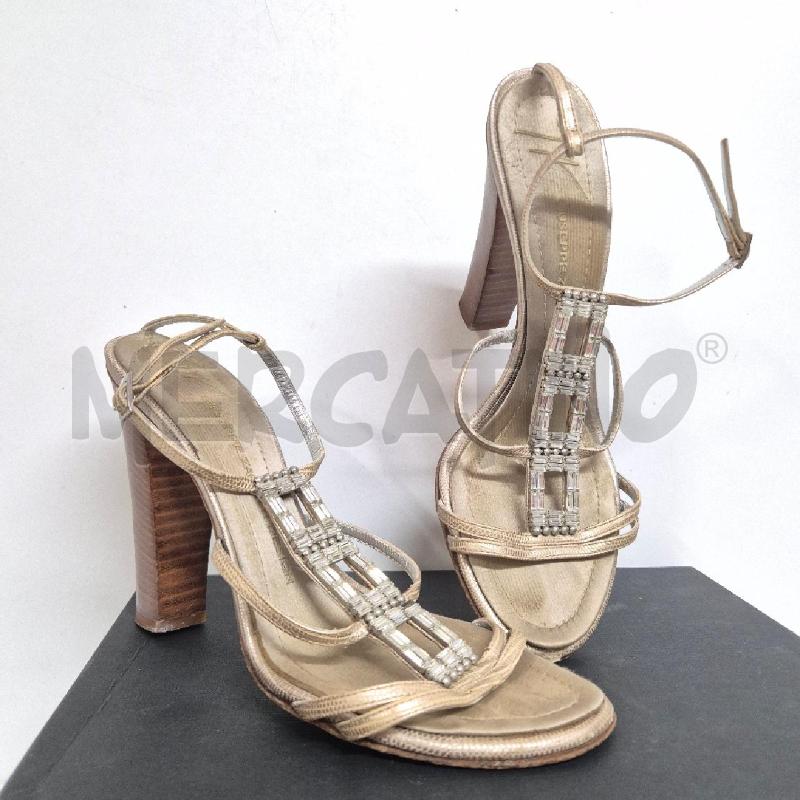 SANDALI DONNA GIUSEPPE ZANOTTI SABBIA 3 FIBBIE STRASS | Mercatino dell'Usato Cervia 1