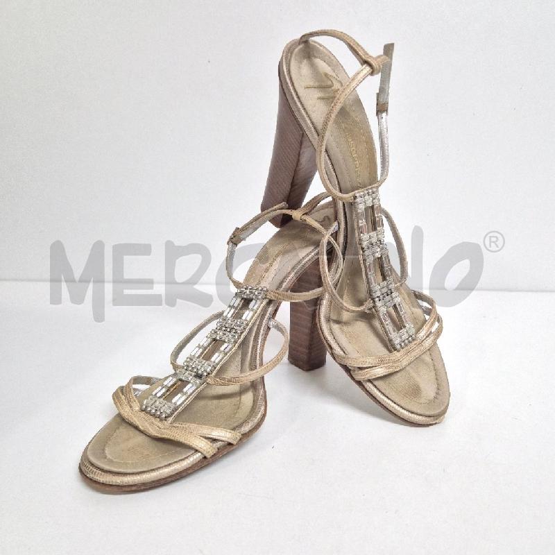 SANDALI DONNA GIUSEPPE ZANOTTI SABBIA 3 FIBBIE STRASS | Mercatino dell'Usato Cervia 3