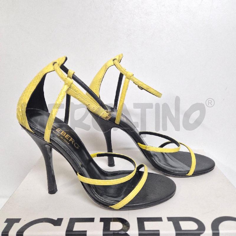 SANDALI DONNA ICEBERG PELLE PITONATA GIALLA | Mercatino dell'Usato Cervia 3