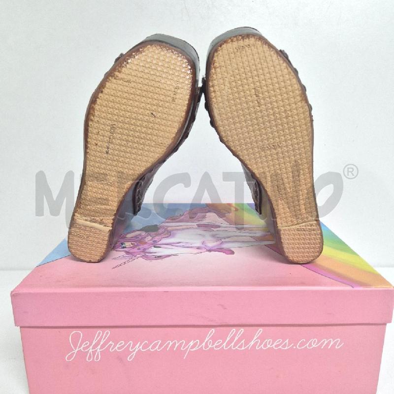 SANDALI DONNA JEFFREY CAMPBELL MARRONI  ZEPPA LEGNO BORCHIATA | Mercatino dell'Usato Cervia 5