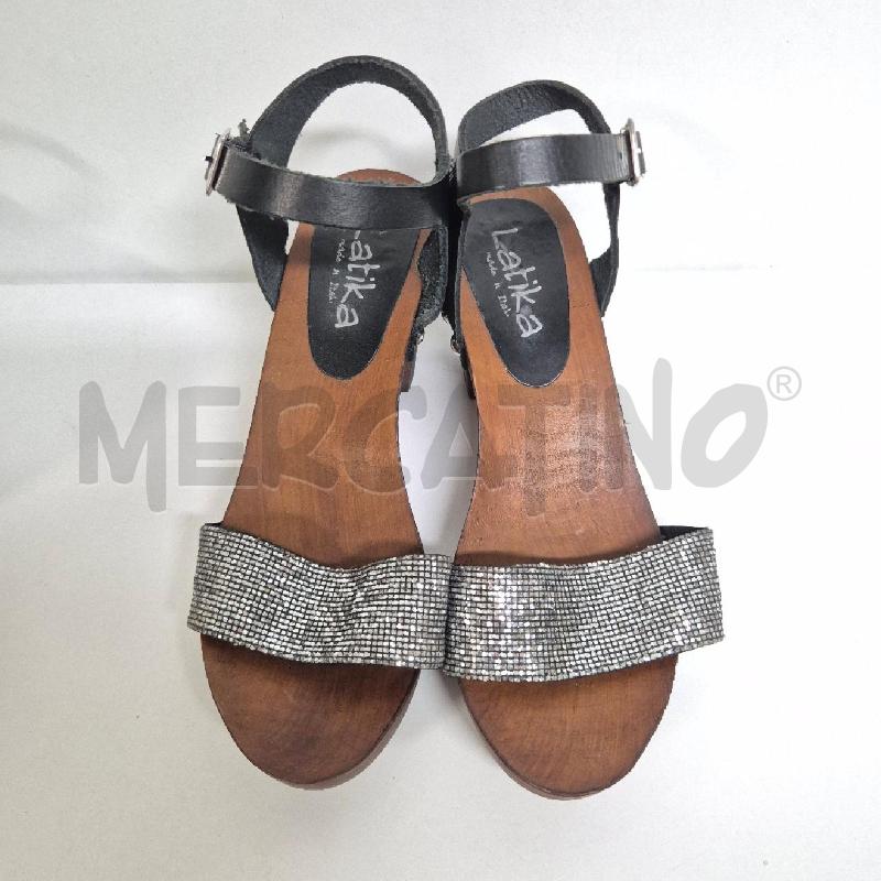 SANDALI DONNA LATIKA NERO STRASS | Mercatino dell'Usato Cervia 2