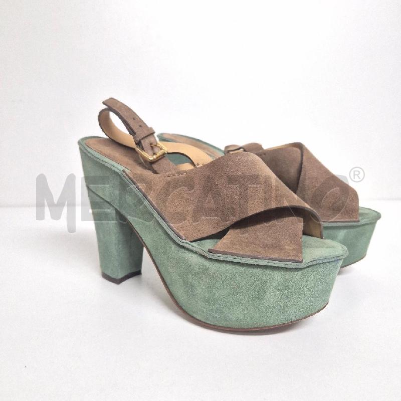 SANDALI DONNA L'AUTRE CHOSE BEIGE VERDEI SCAMOSCIATI | Mercatino dell'Usato Cervia 1