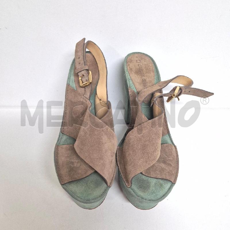 SANDALI DONNA L'AUTRE CHOSE BEIGE VERDEI SCAMOSCIATI | Mercatino dell'Usato Cervia 2