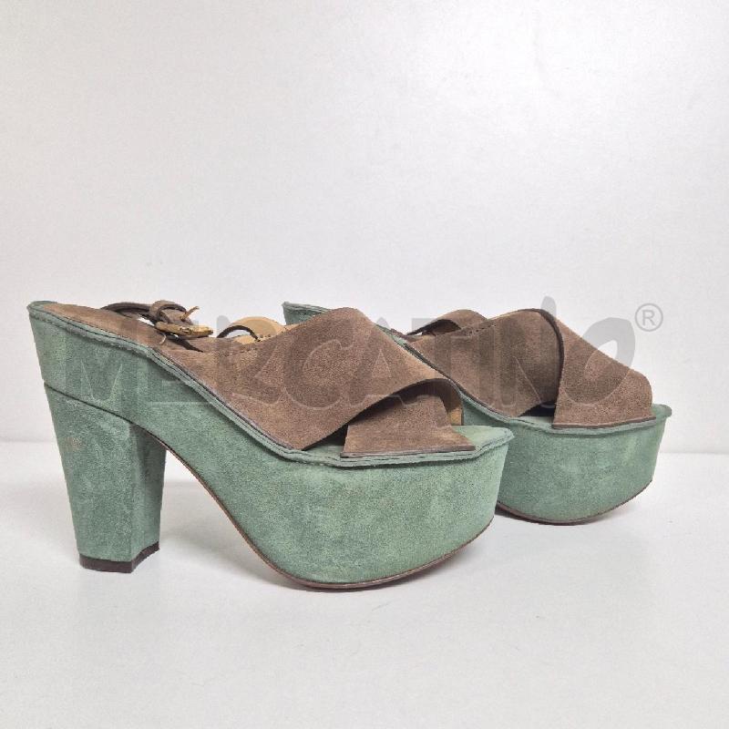 SANDALI DONNA L'AUTRE CHOSE BEIGE VERDEI SCAMOSCIATI | Mercatino dell'Usato Cervia 3