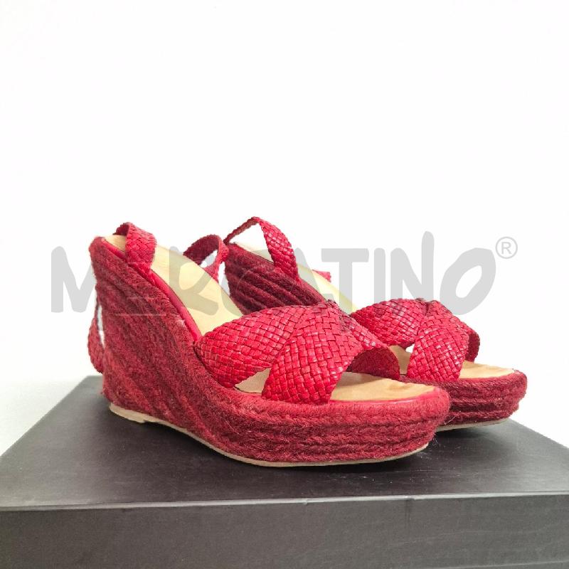 SANDALI DONNA MALIPARMI ROSSA ZEPPA  | Mercatino dell'Usato Cervia 1