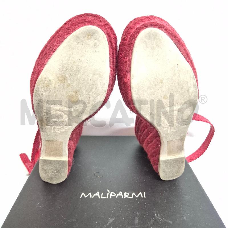 SANDALI DONNA MALIPARMI ROSSA ZEPPA  | Mercatino dell'Usato Cervia 5