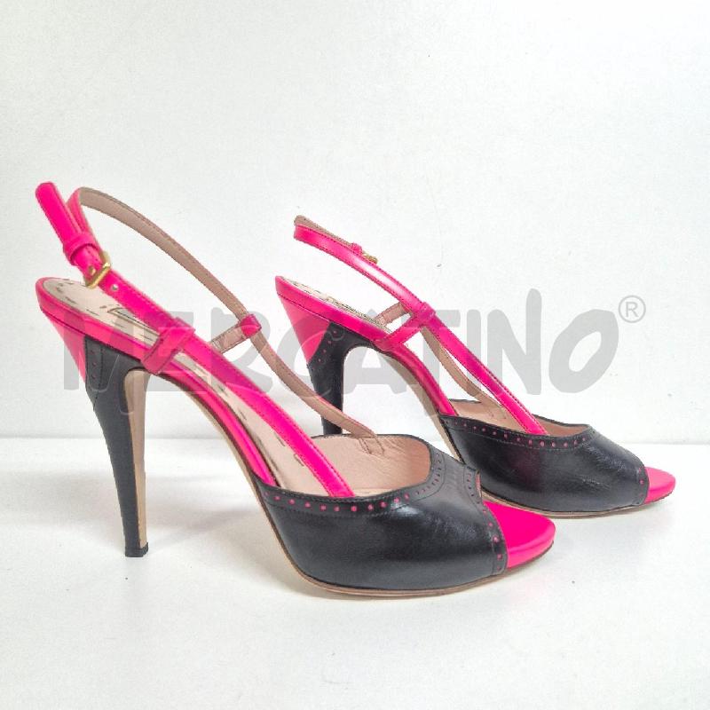 SANDALI DONNA MIU MIU NERI FUCSIA | Mercatino dell'Usato Cervia 3