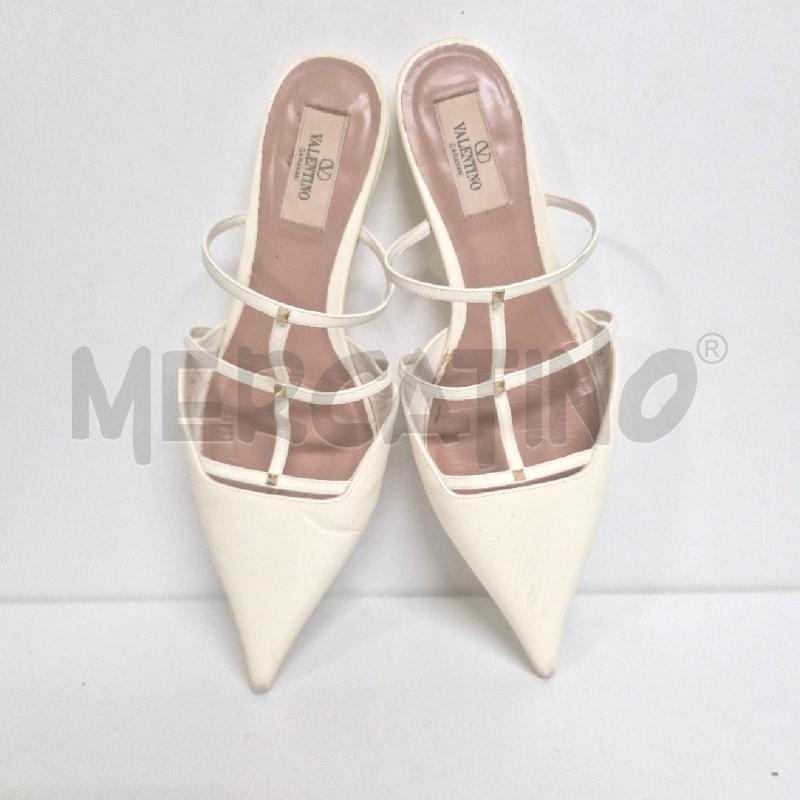 SANDALI DONNA MULES ROCKSTUD BIANCA | Mercatino dell'Usato Cervia 2